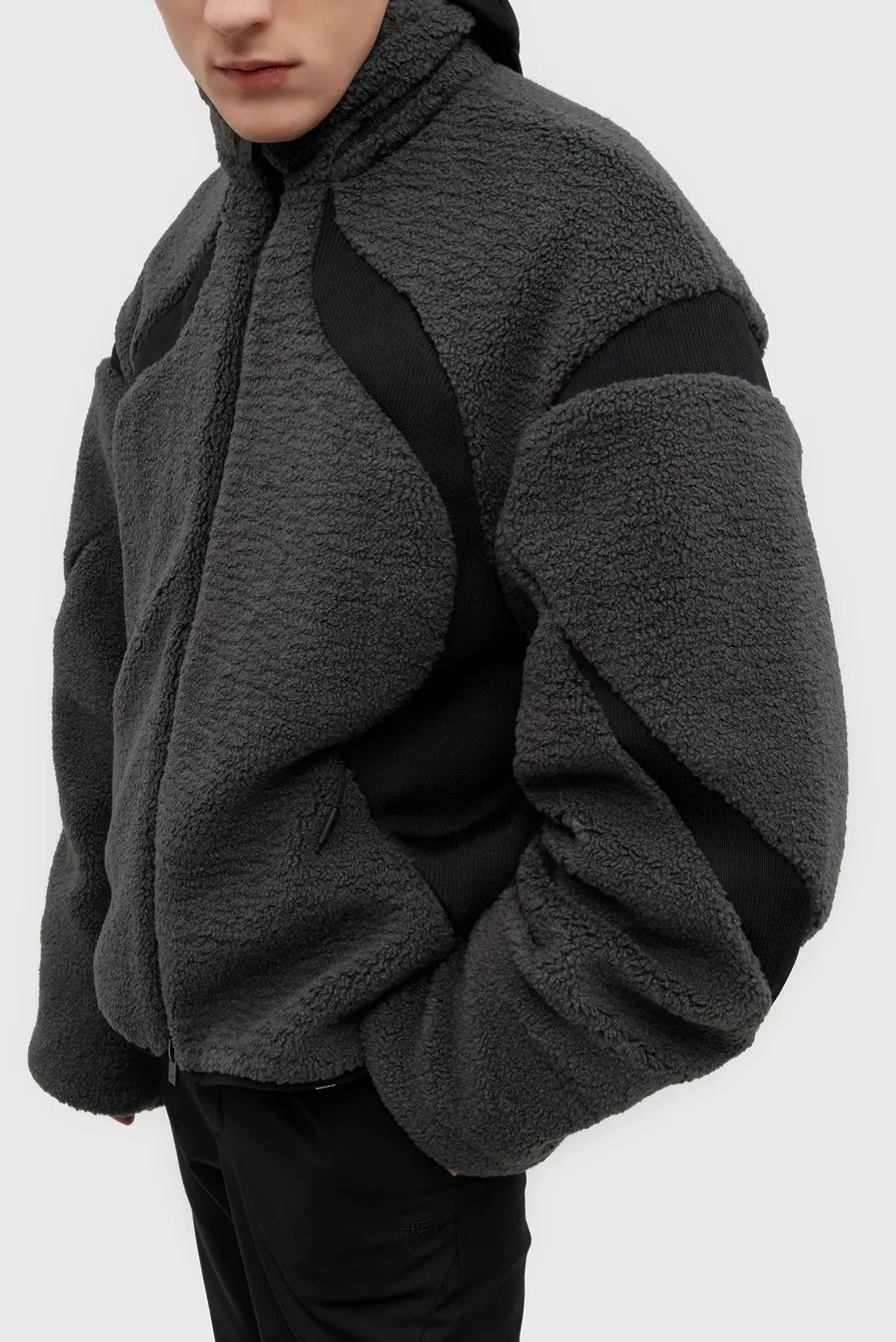 Куртка Heliot Emil custos fleece jacket grey with black
